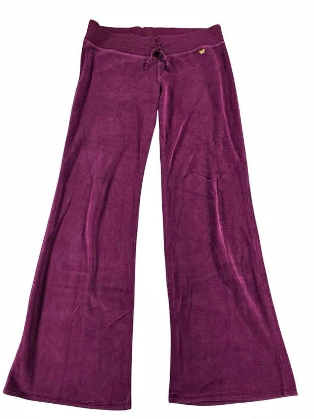 Aeropostale Wide Leg Velour athletic lounge track Pants burgundy Size Medium M